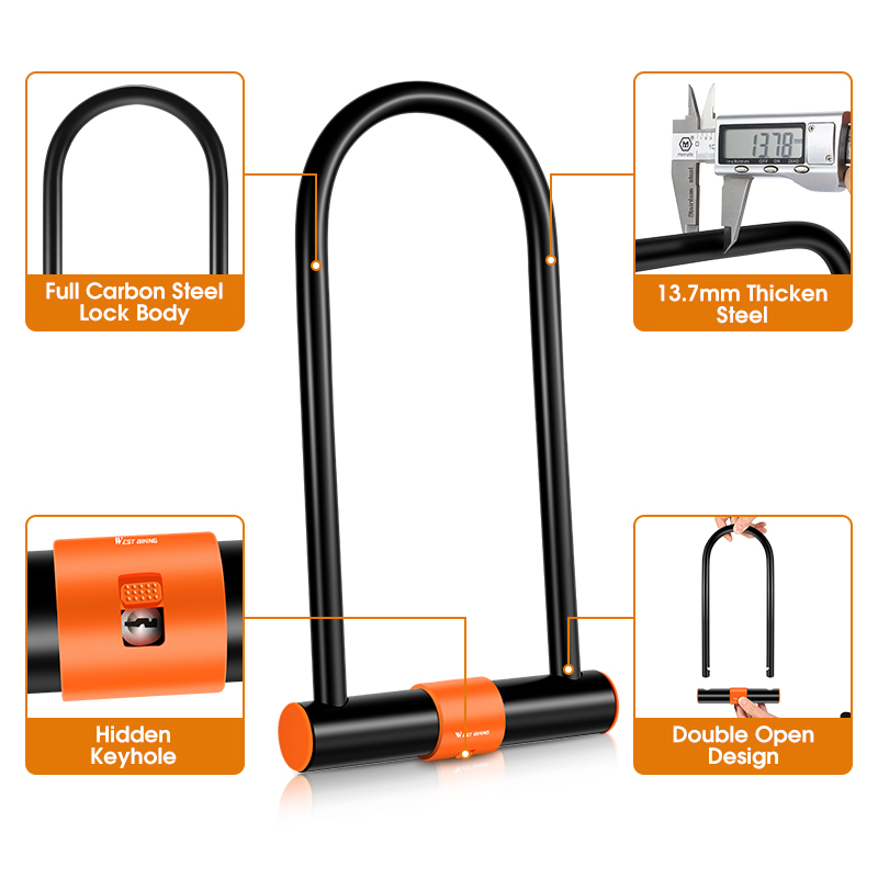 Велосипедный замок WEST BIKING – обзор и цена U Lock Heavy Duty